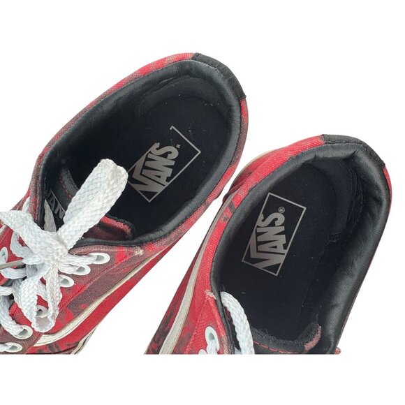 VANS Old Skool Tie Dye Skateboard Casual Shoe in Red & Black Size US 8.5 Mens - Picture 8 of 9